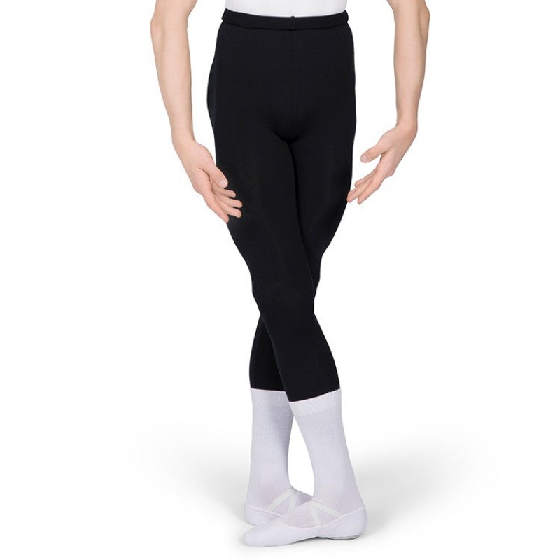 Men's Bloch Xlong High Waisted Fitted Full Length Tight Black | SMYVO12868