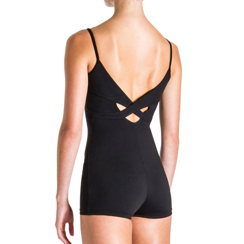 Women's Bloch Bloem Woven Cross Back Tomboy Unitards Black | SMYNY43671