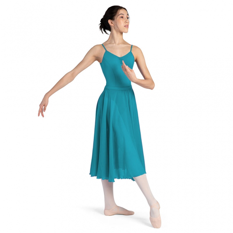 Women's Bloch Cambria Full Circle Chiffon Skirts Teal | MYJKU47050