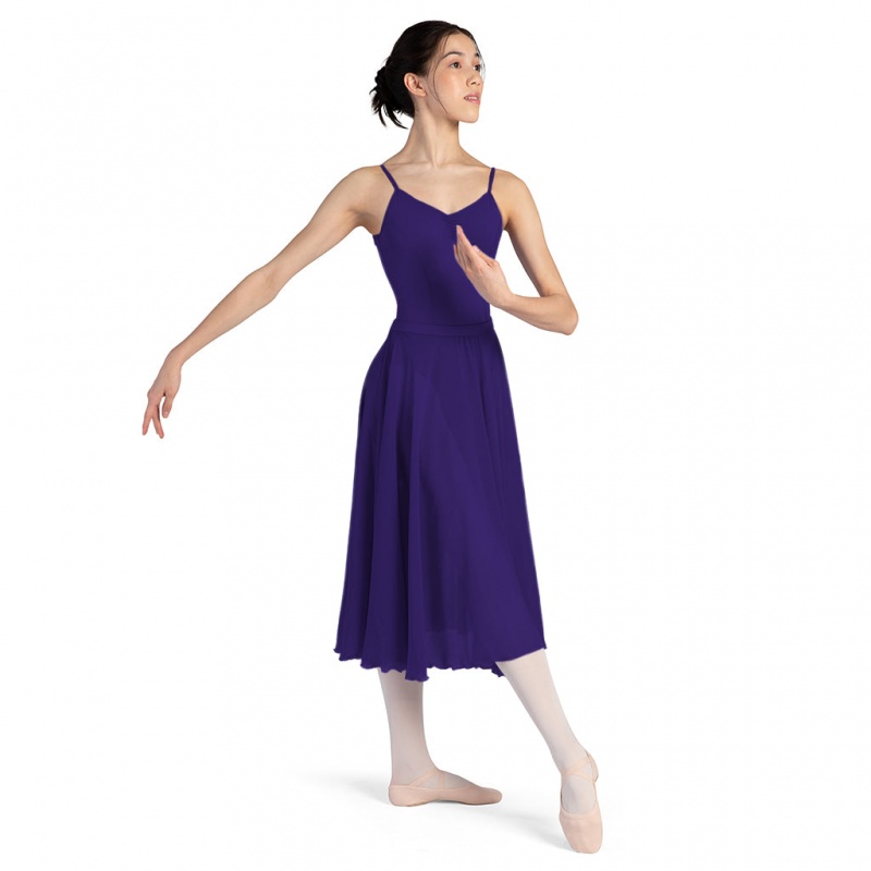 Women's Bloch Cambria Full Circle Chiffon Skirts Deep Purple | MYDFL23009