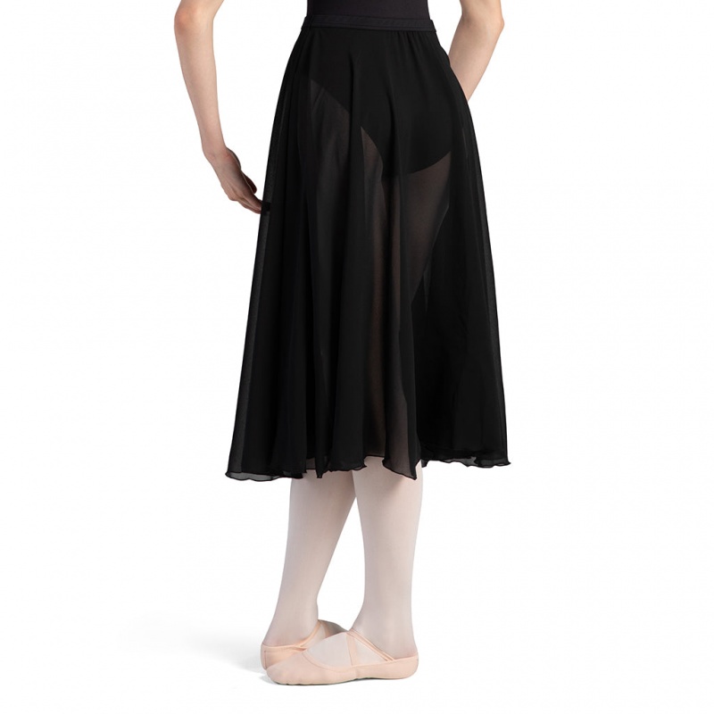 Women's Bloch Cambria Full Circle Chiffon Skirts Black | SMYVO62005