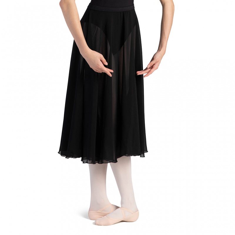 Women\'s Bloch Cambria Full Circle Chiffon Skirts Black | SMYVO62005