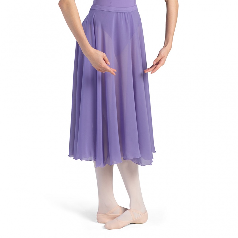 Women\'s Bloch Cambria Full Circle Chiffon Skirts Jacaranda | QMYUV84424