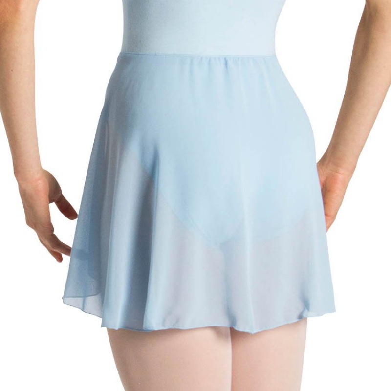 Women's Bloch Chantal Short Tulip Wrap Skirts Ballet Blue | MYEGJ57257