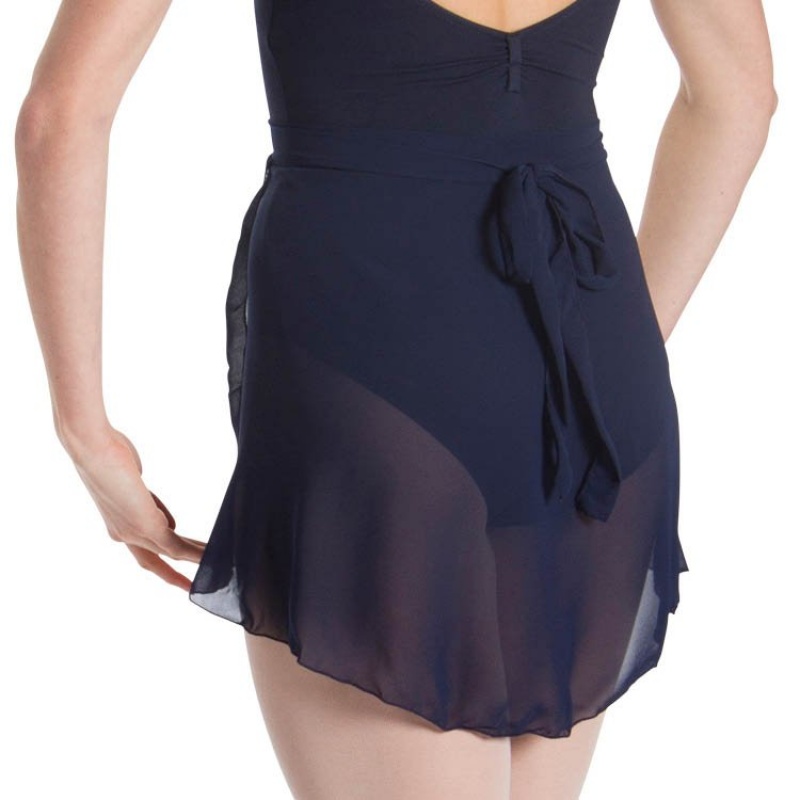 Women's Bloch Charis Short Tie Wrap Skirts Navy | MMYFT63303