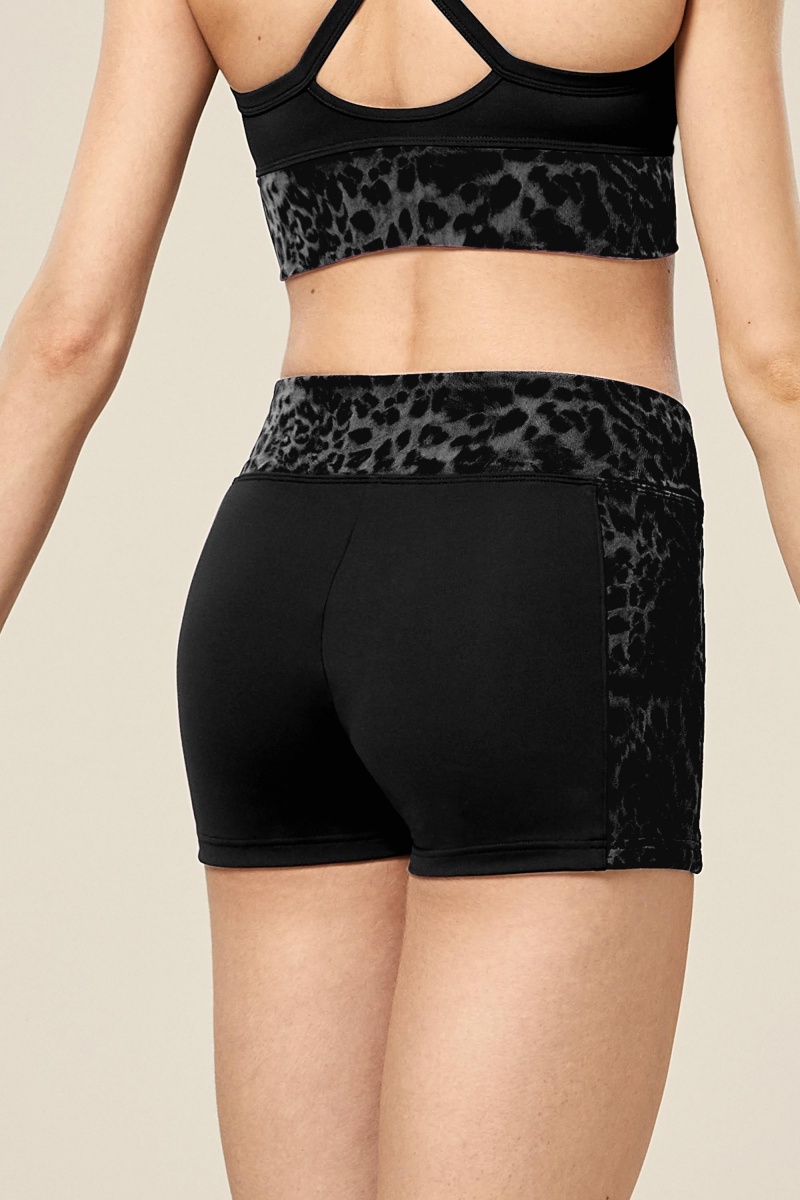 Women's Bloch Chiarra Animal Printed Mesh Bottoms Black | AMYWC11590