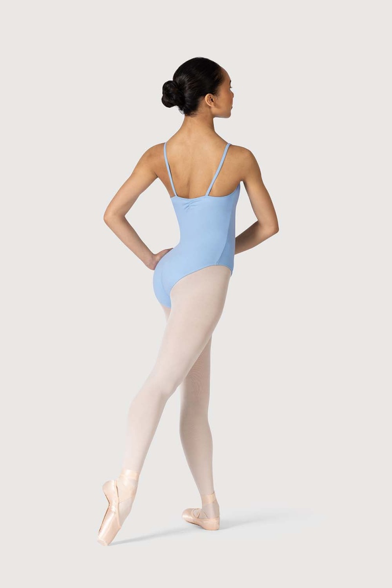 Women's Bloch Claudette Gathered Cami Leotards Chambray | DMYKV61164