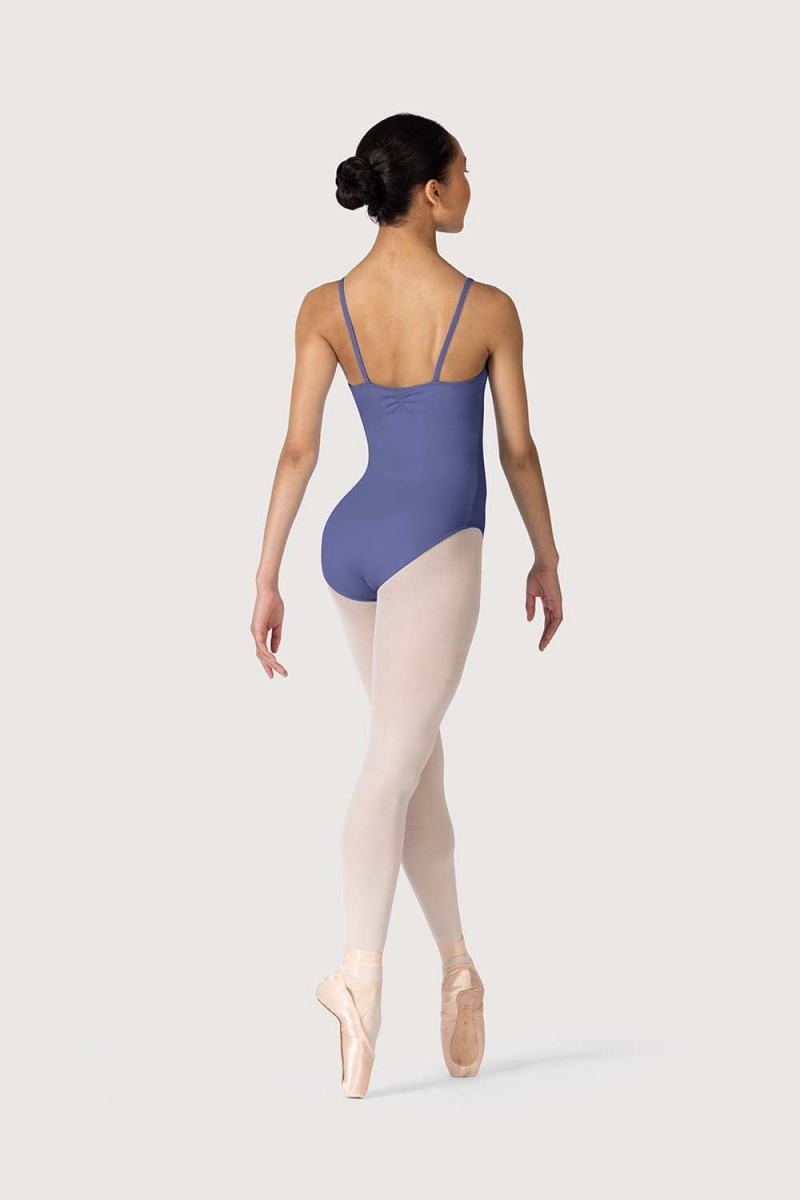 Women's Bloch Claudette Gathered Cami Leotards Lunar | YMYVQ62149