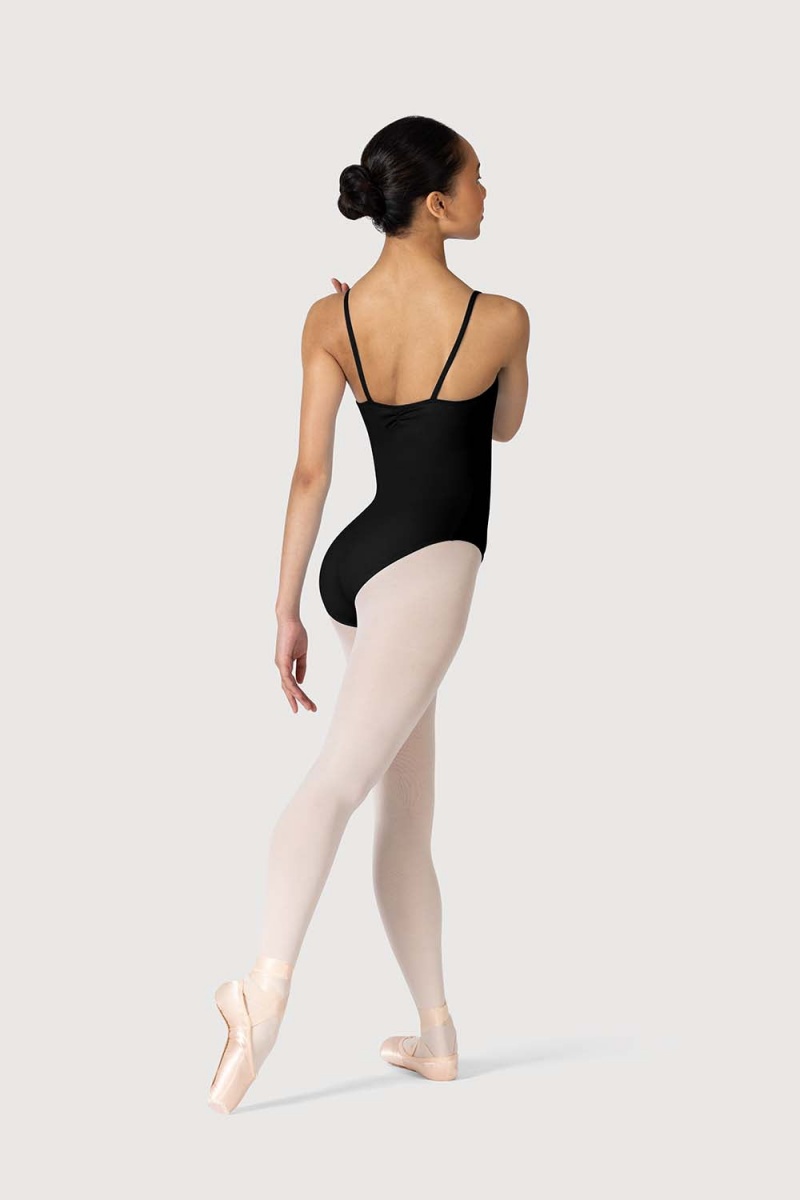 Women's Bloch Claudette Gathered Cami Leotards Black | MYCVG79656