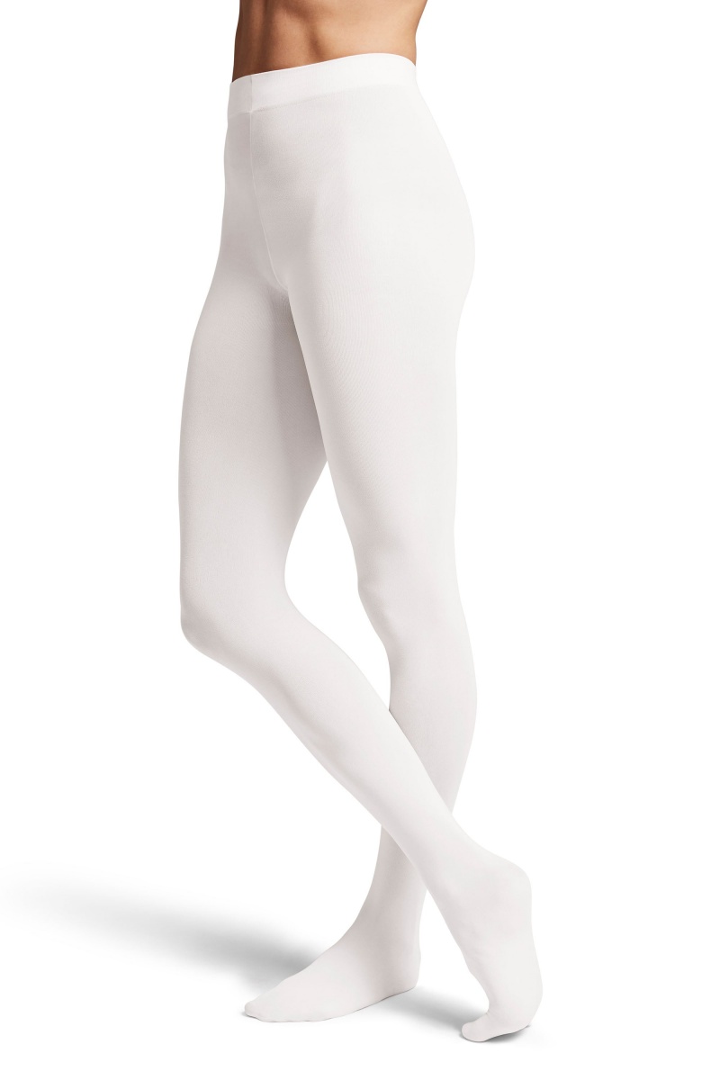 Women\'s Bloch Contoursoft Footed Tight White | TMYWZ89525