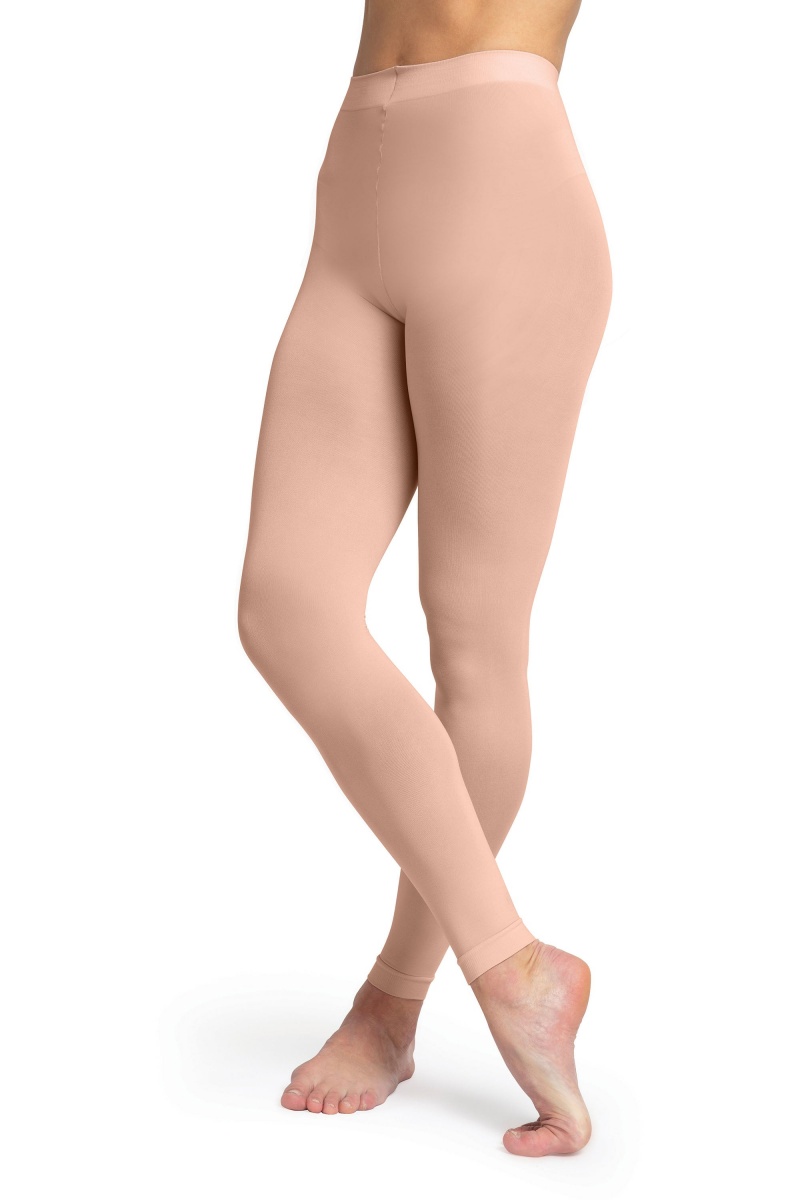 Women\'s Bloch Contoursoft Footless Tight Salmon Pink | MYXMI56997