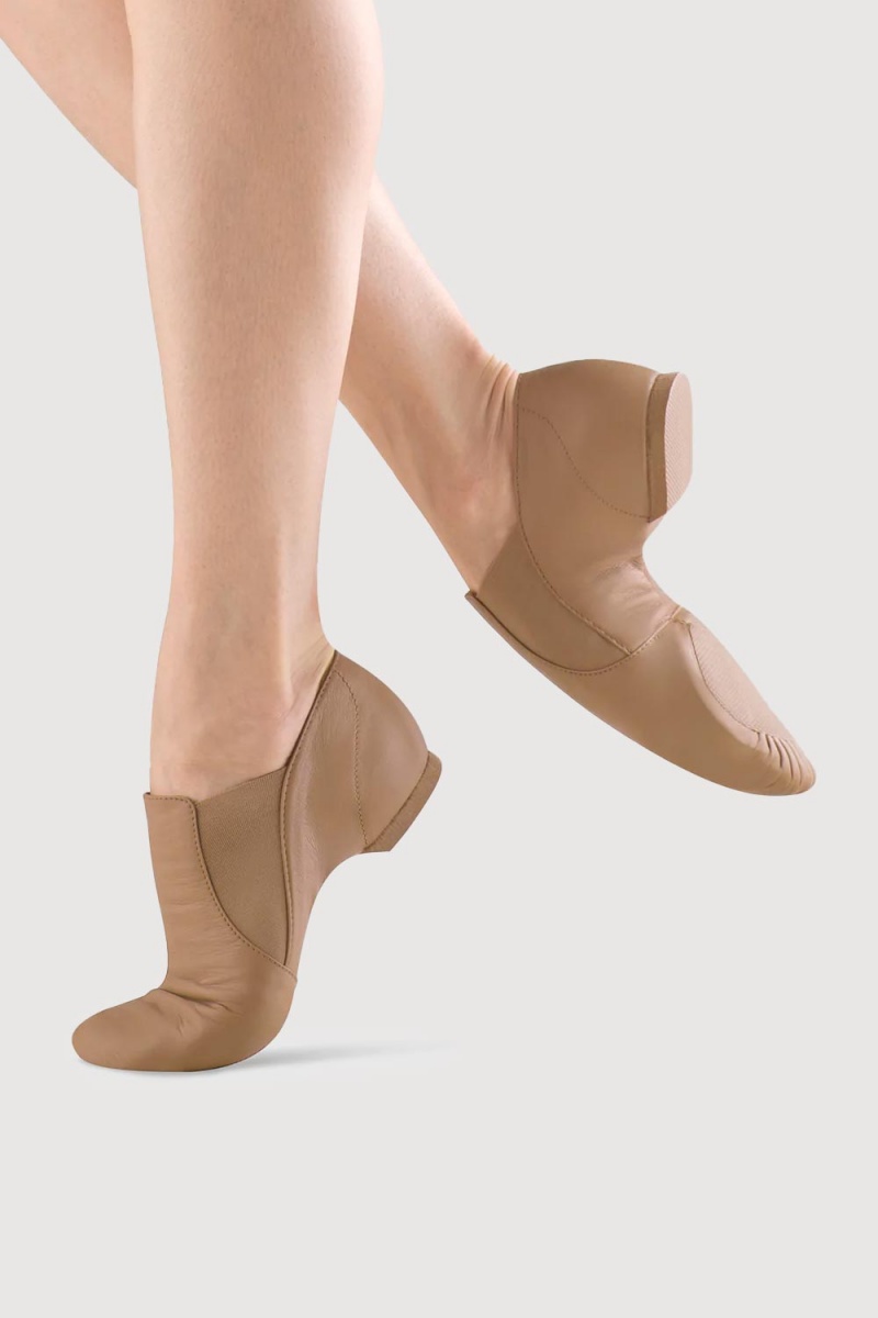 Women's Bloch Elastaboot Adults Jazz Tan | MYIIZ63650