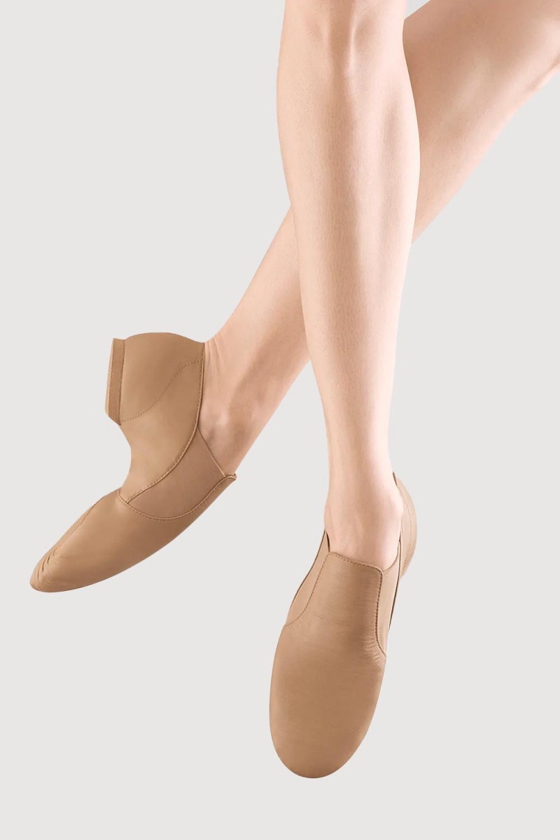 Women\'s Bloch Elastaboot Adults Jazz Tan | MYIIZ63650