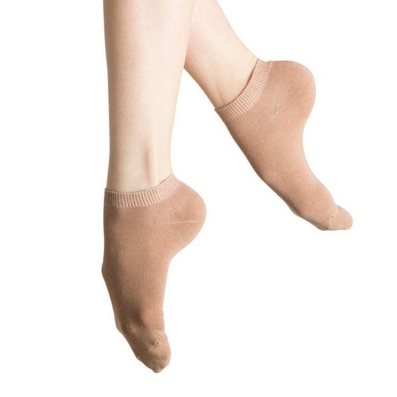 Women's Bloch Jazz Socks Tan | ZMYMJ85282