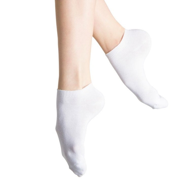 Women's Bloch Jazz Socks White | FMYUI11200