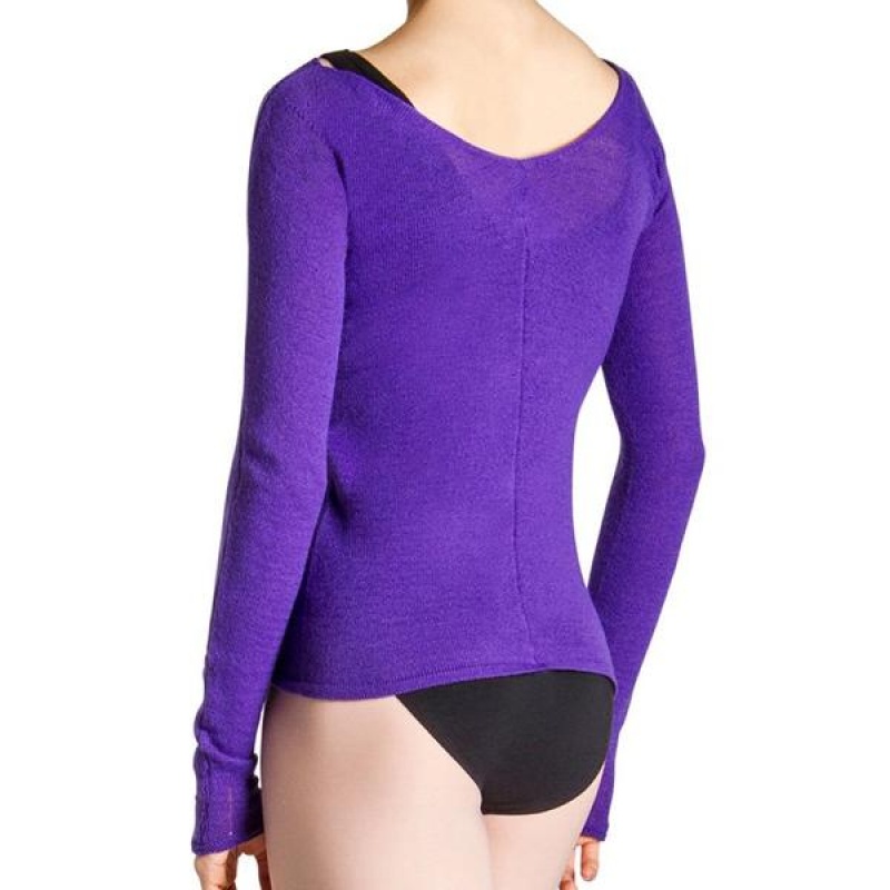 Women's Bloch Kara Long Sleeve Knitwear Purple | LMYTR15583