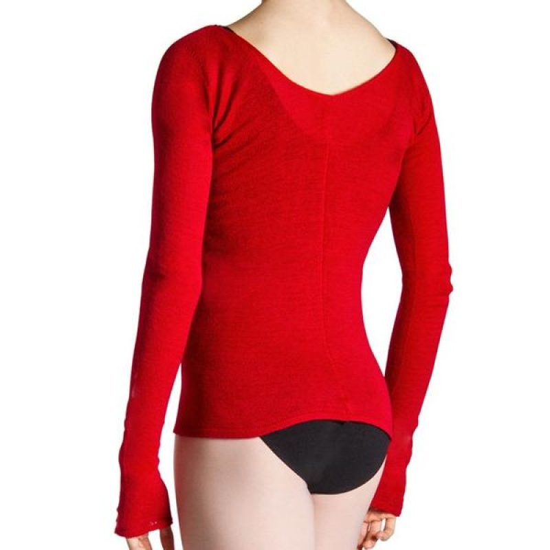 Women's Bloch Kara Long Sleeve Knitwear Red | DMYKV28125