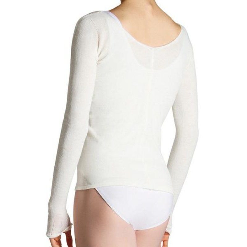 Women's Bloch Kara Long Sleeve Knitwear White | MYNZX13983