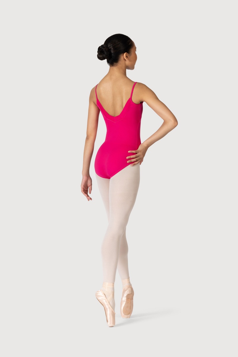 Women's Bloch Lustre Camisole Leotards Hot Pink | SMYNY60235