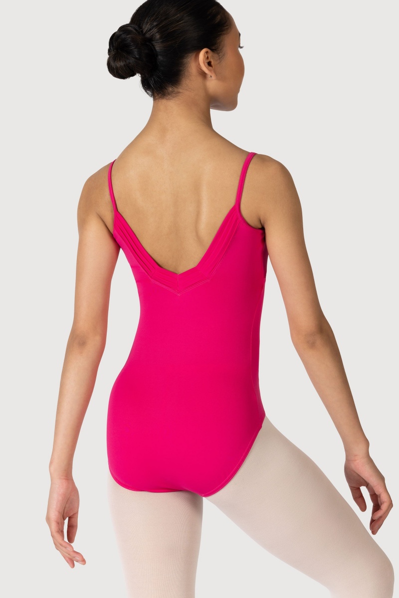 Women's Bloch Lustre Camisole Leotards Hot Pink | SMYNY60235