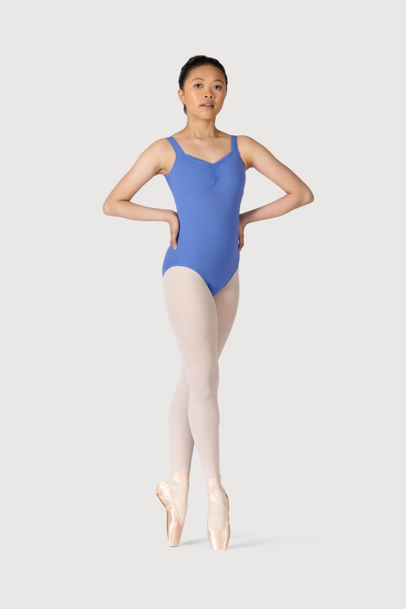 Women's Bloch Microlux™ Gayleena Empire Gathered Front Wide Strap Leotards Zaffiro | MYJKU14730