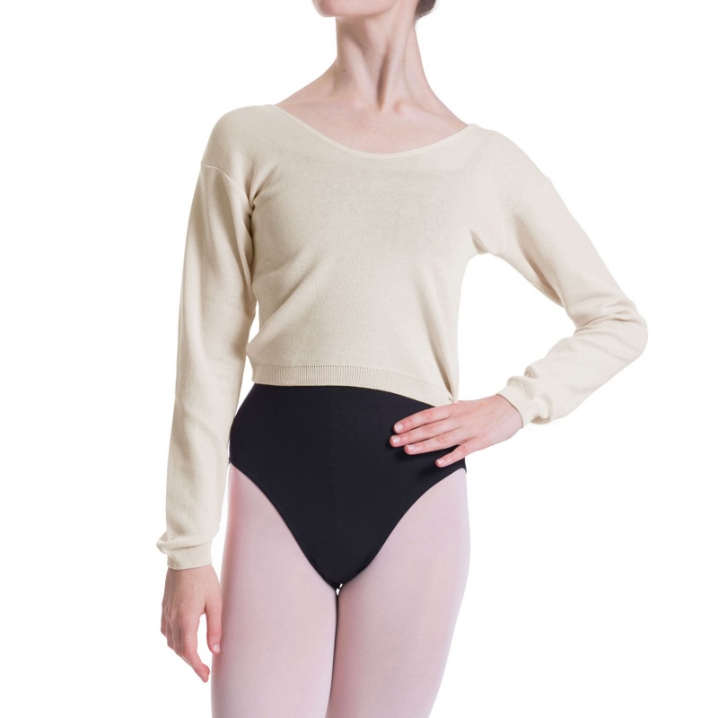 Women's Bloch Overt Cropped Long Sleeve Sweater Tops String | TMYPQ31511