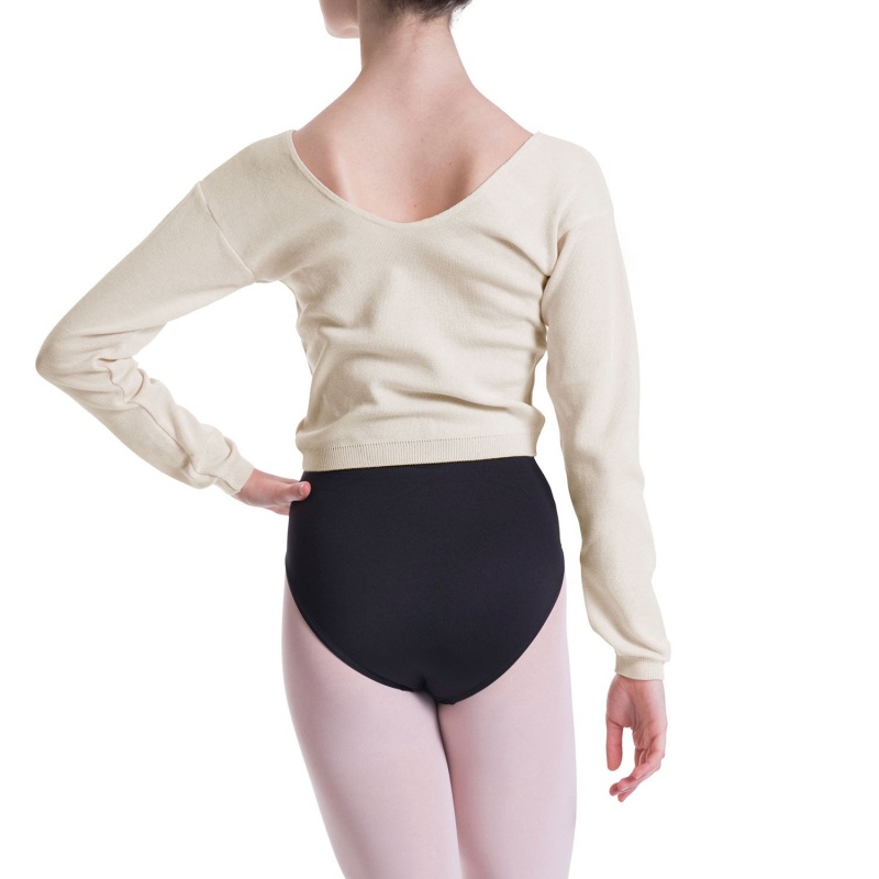 Women's Bloch Overt Cropped Long Sleeve Sweater Tops String | TMYPQ31511