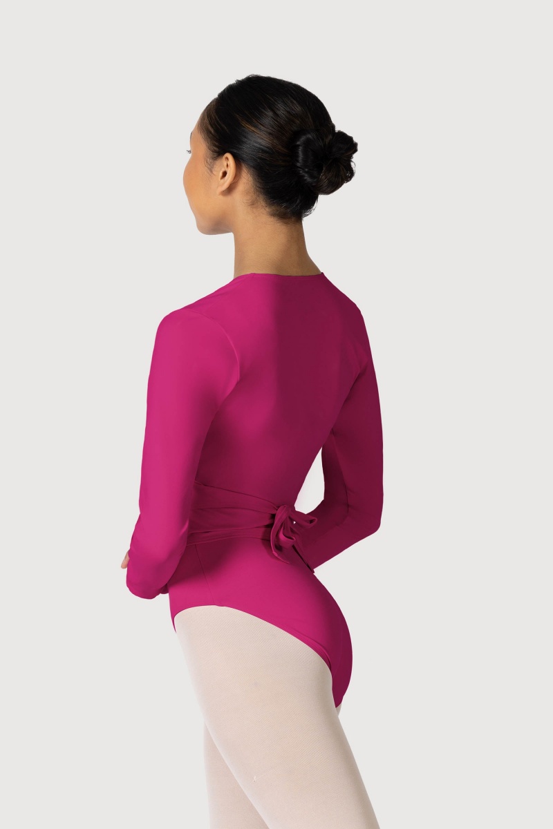 Women's Bloch Overture Crossover Long Sleeve Wrap Tops Mulberry | MYIIZ21983