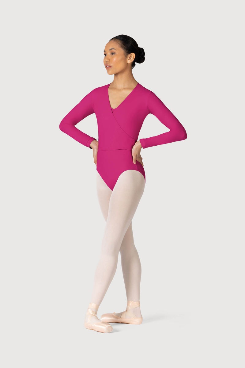 Women's Bloch Overture Crossover Long Sleeve Wrap Tops Mulberry | MYIIZ21983