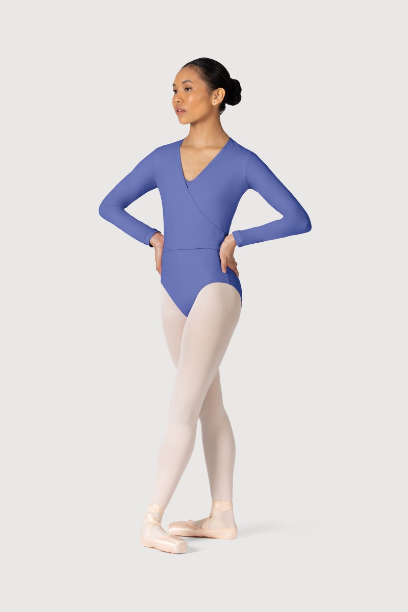 Women's Bloch Overture Crossover Long Sleeve Wrap Tops Zaffiro | XMYGW81870