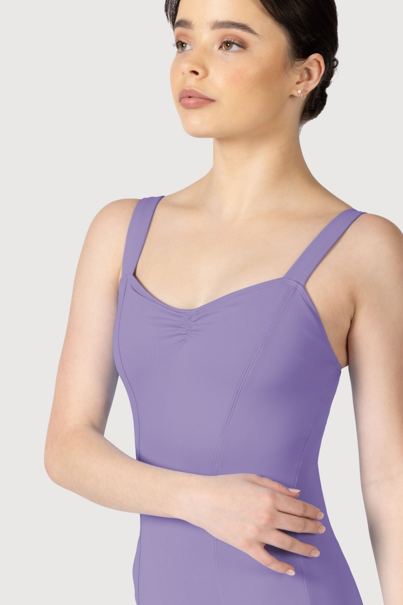 Women's Bloch Overture Obelia Princess Seam Leotards Jacaranda | MYIIZ63523