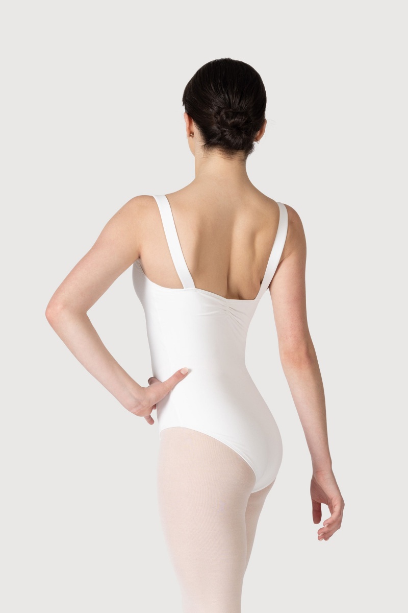 Women's Bloch Overture Obelia Princess Seam Leotards White | LMYSX57453