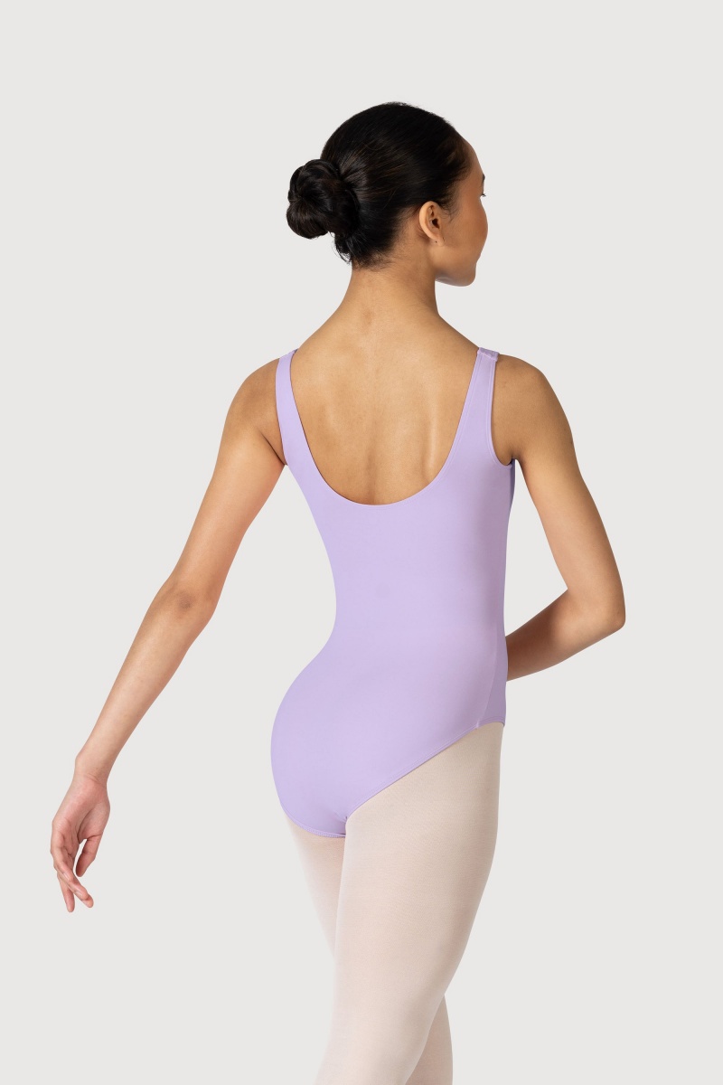 Women's Bloch Overture Odetta Sleeveless Pleat Leotards Wisteria | MYEAH86379