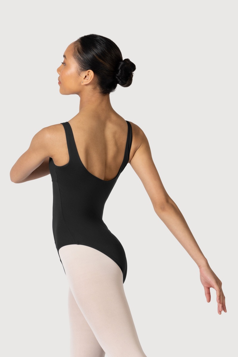 Women's Bloch Overture Ondina Princess Seam Leotards Black | TMYPQ84849