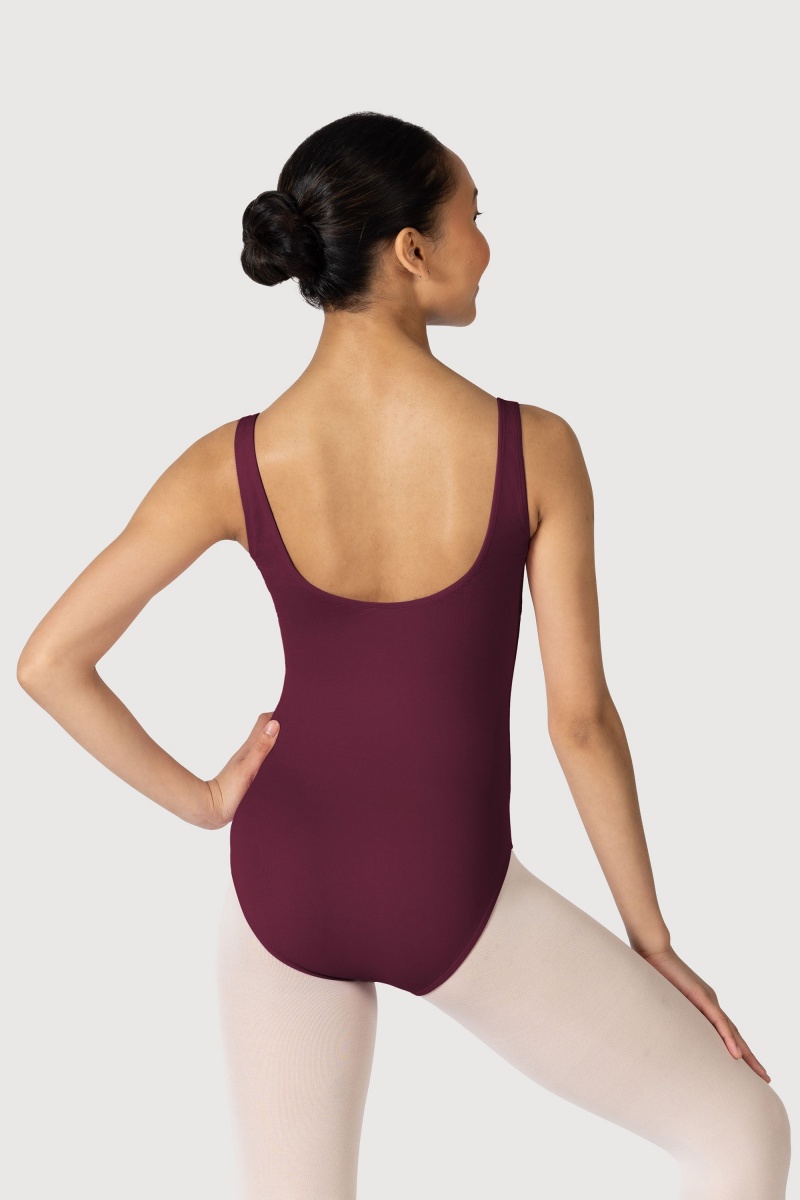 Women\'s Bloch Overture Ondina Princess Seam Leotards Burgundy | MYNEJ86993