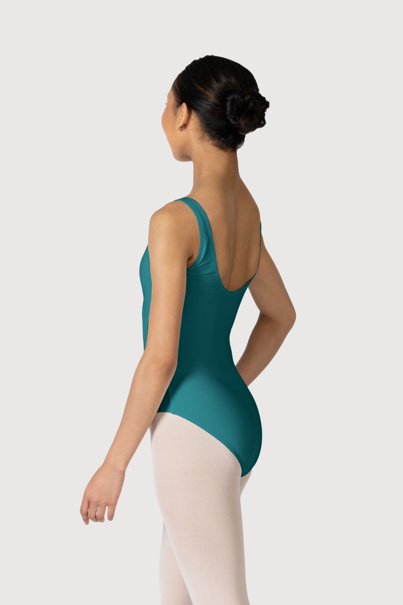 Women's Bloch Overture Ondina Princess Seam Leotards Teal | MYNZX25772