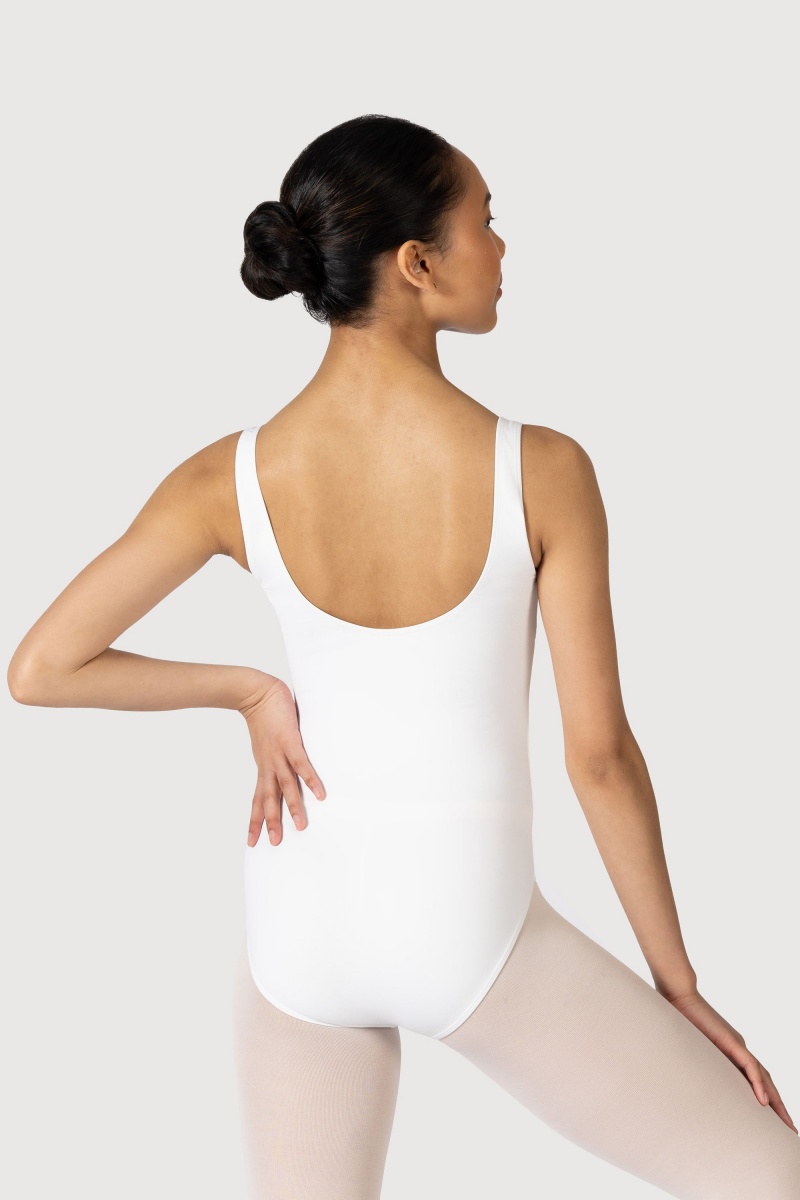 Women's Bloch Overture Ondina Princess Seam Leotards White | MYJVR87505