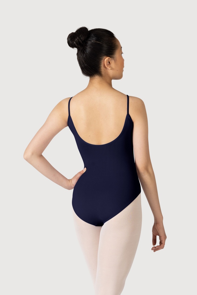 Women's Bloch Overture Oriana Princess Seam Leotards Navy | FMYUI65650