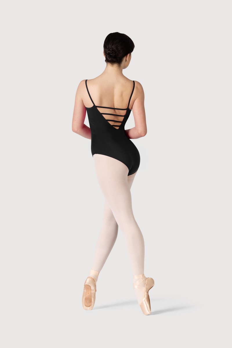 Women's Bloch Overture Oxana Quad Strap Leotards Black | EMYVG72112