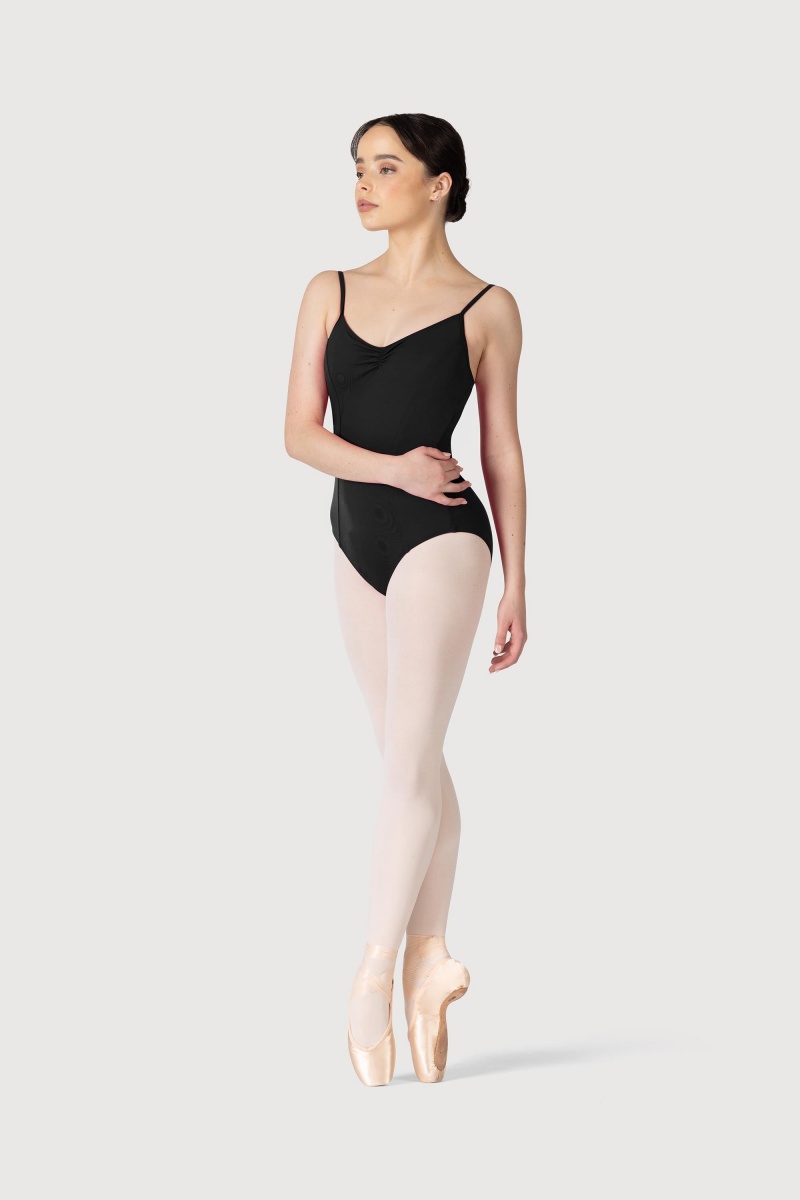 Women's Bloch Overture Oxana Quad Strap Leotards Black | EMYVG72112