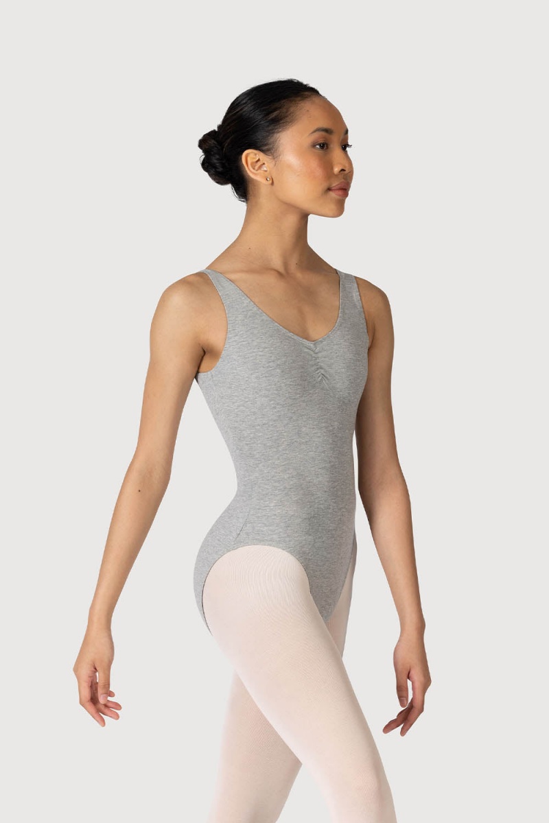 Women\'s Bloch Pia Leotards Grey Marle | MYJVR35182