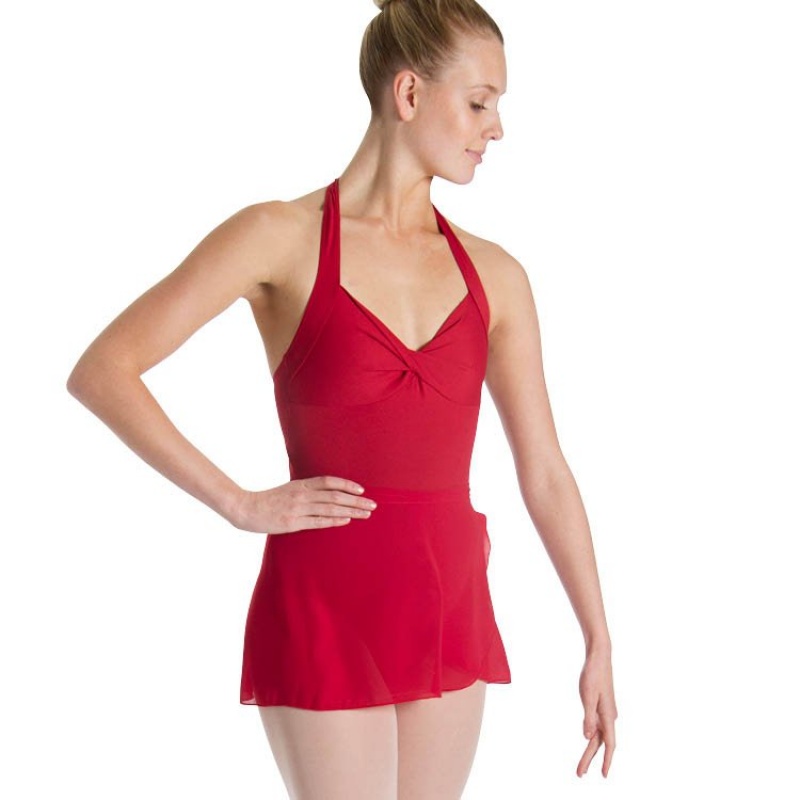 Women's Bloch Professional Wrap Skirts Red | UMYND20998