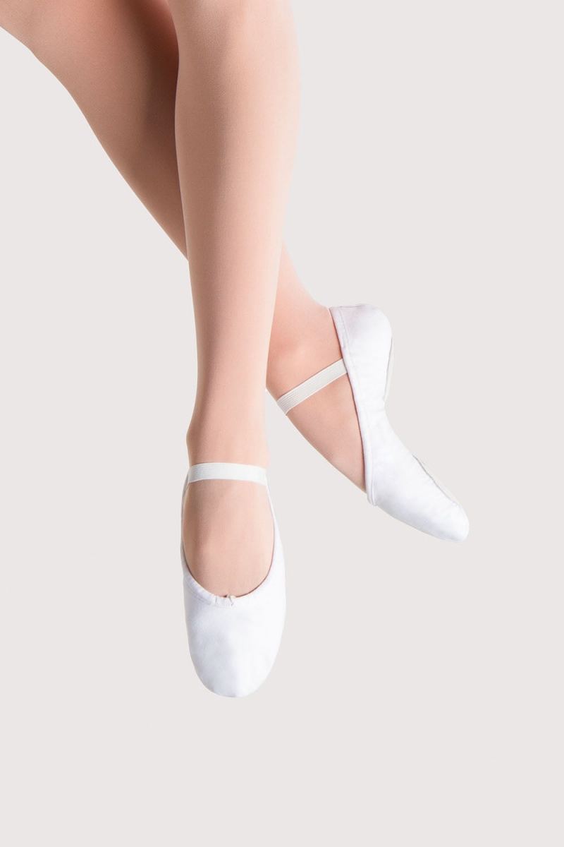 Women's Bloch Prolite II Canvas Ballet Flats White | MYXMI82138