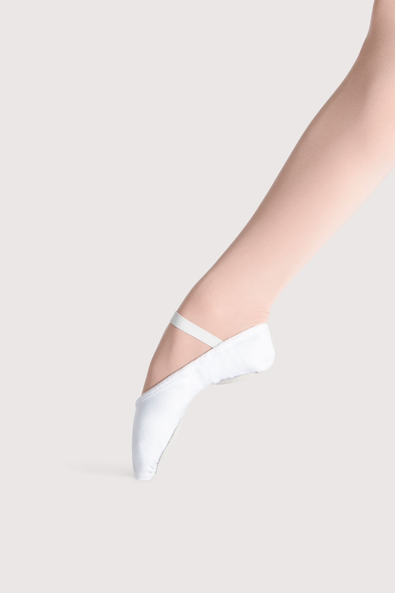 Women's Bloch Prolite II Canvas Ballet Flats White | MYXMI82138