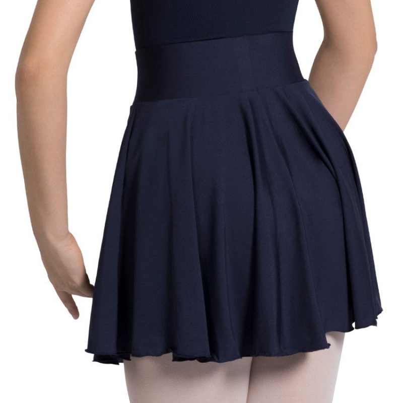 Women's Bloch Rondo Short Circle Skirts Navy | GMYEC81548