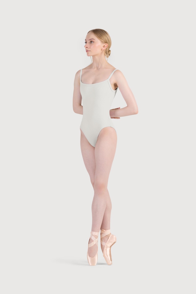 Women's Bloch Rubee Scoop Rib Cami Leotards Ivory | MYDYB45476