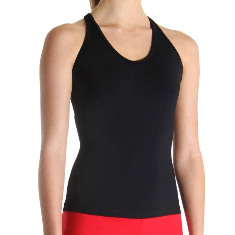 Women's Bloch T Back Singlet Tops Black | MYCVG41537