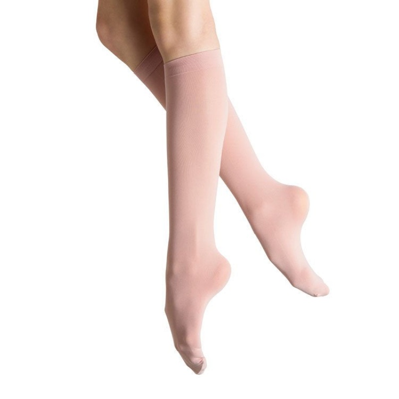 Women's Bloch Tube Socks Salmon Pink | YMYVQ80416