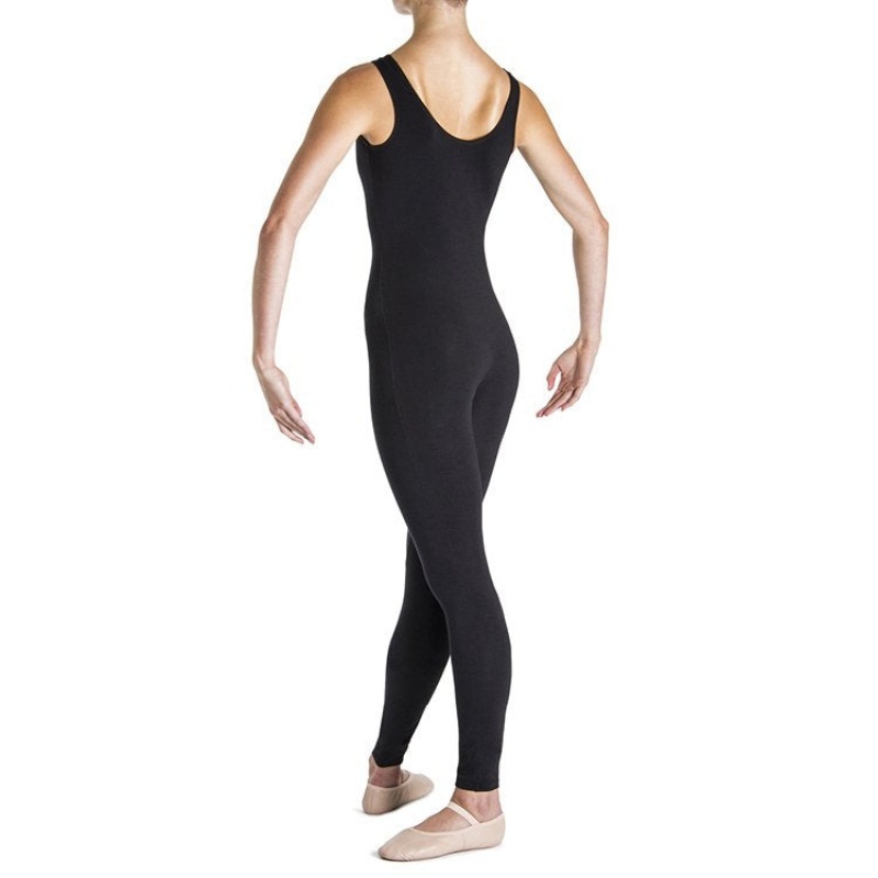 Women's Bloch Utano Scoop Neck Unitards Black | FMYHY93596