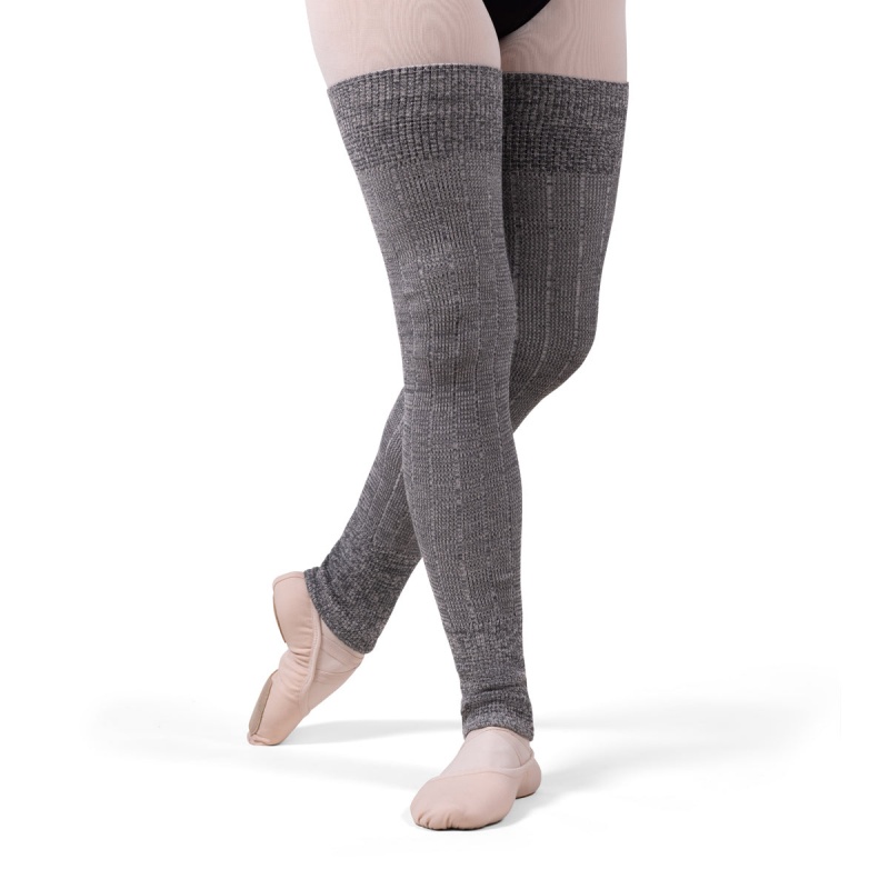 Women\'s Bloch X Knit Long Ribbed Legwarmers Knitwear Baby Pink/Dark Grey | PMYER25137